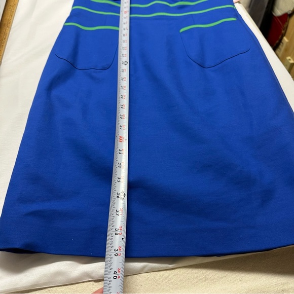 NWT ANNE KLEIN BLUE GREEN SHEATH TANK DRESS SUMMER WEDDING OCCASION WORK OFFICE - Picture 8 of 16